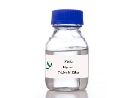GLYCEROL TRIGLYCIDYL ETHERS XY633 CAS 13236-02-7, MULTI FUNCTIONALITY IMPROVES CROSS-LINKING DENSITY AND YIELDS STRONG RESIN, ENHANCE WATER AND THERMAL RESISTANCE, ACCELERATOR FOR EPOXY RESINS